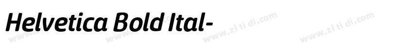 Helvetica Bold Ital字体转换